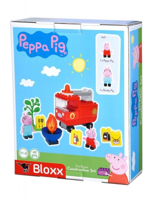 PlayBig BLOXX Peppa Pig Hasičské auto s příslušenstvím