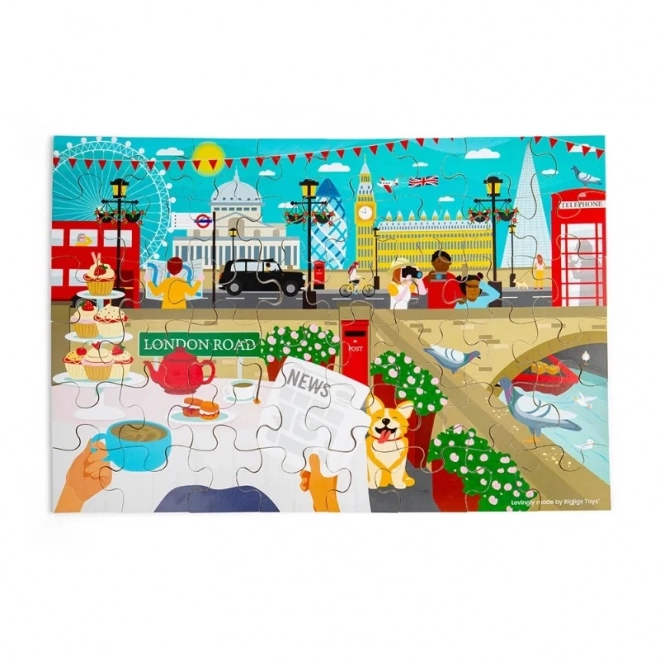 Dřevěné podlahové puzzle Londýn