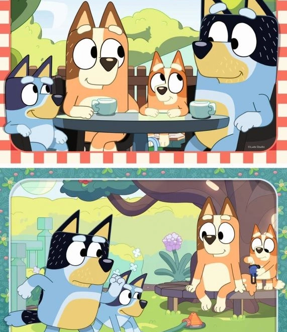 Skládací Puzzle Bluey na Pikniku 2x12