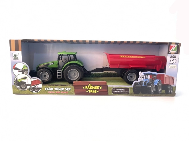 Traktor s přívěsem na setrvačníkový pohon