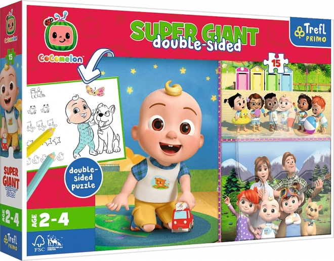 Puzzle Obr Tiny 15 dílků - Cocomelon Veselý den s přáteli