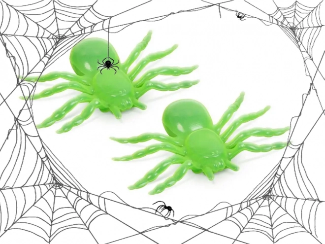 Fluorescenční halloweenské pavouky