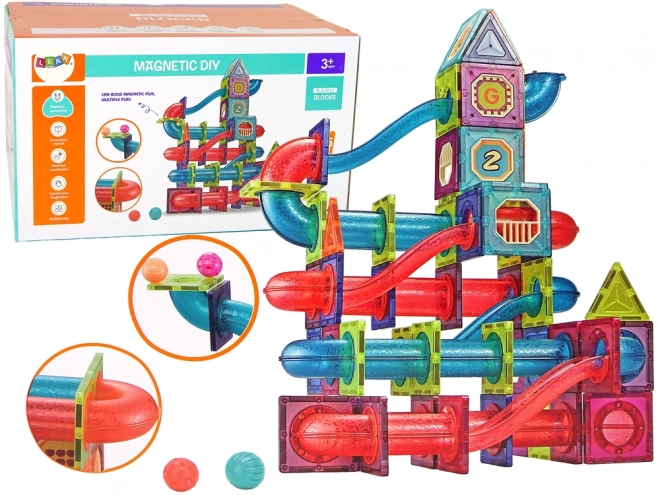 Magnetické stavební bloky pro děti LEAW Toys 145 kusů