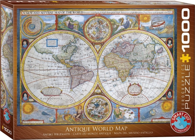 Starodávná mapa světa puzzle 1000 dílků