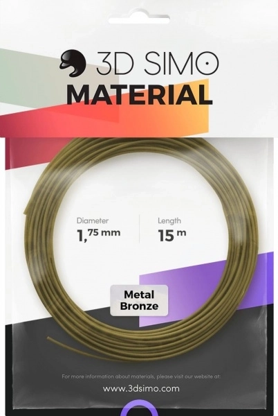 Filament pro 3D pera a 3D tisk s kovovým efektem – zlatý, 1,75 mm, 15 m