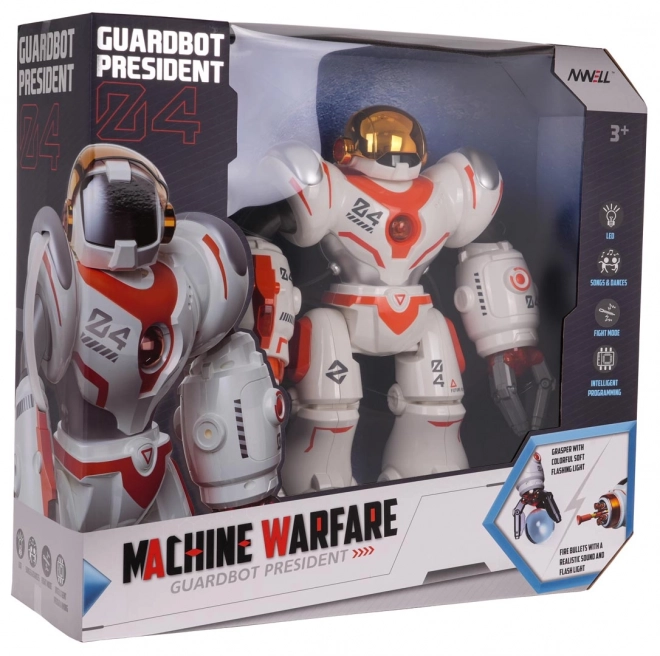 Multifunkční bílý a oranžový dálkově ovládaný robot