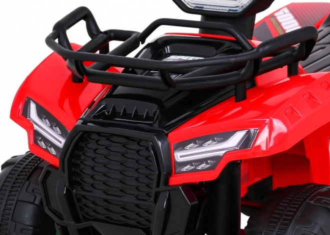 Dětská bateriová čtyřkolka Storm + 25W motor + MP3 USB + LED dioda – Červená