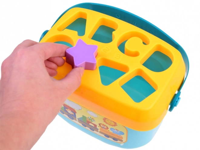 Barevný edukativní set kbelík kostky s písmenky