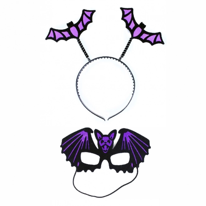 Čelenka s maskou Netopýr na Halloween