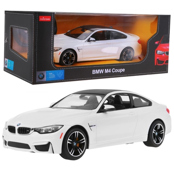 BMW M4 Coupe RASTAR model 1:14 + 2,4 GHz dálkové ovládání – Bílé