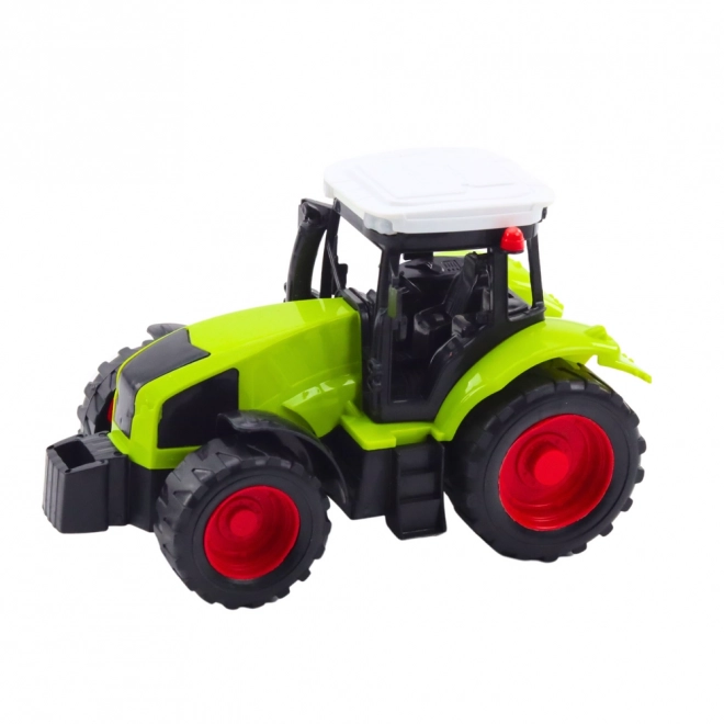 Sada traktor s přívěsem a lisem