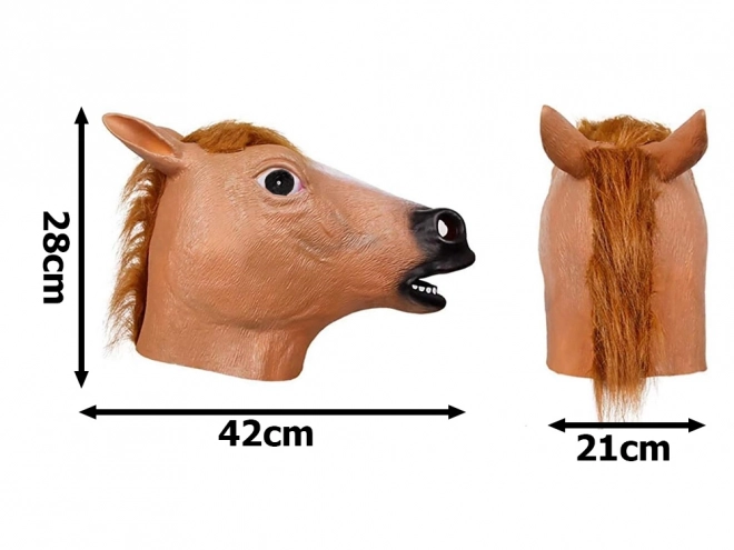 Latexová koňská maska na párty