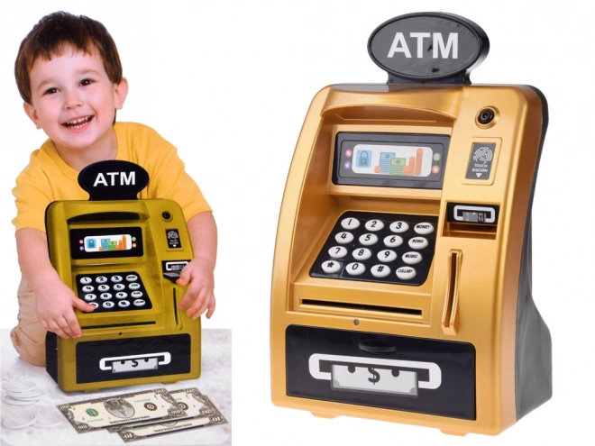 Muzyční bankomat skarbonka pro děti