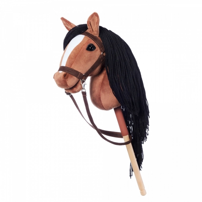 Kůň na tyči Hobby Horse HOPPIHORSE tmavě hnědý