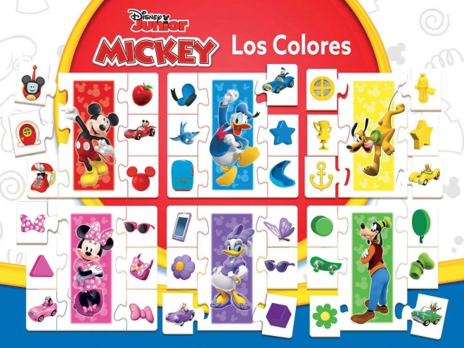 EDUCA Puzzle Mickey a přátelé: Učíme se barvy 6x7 dílků