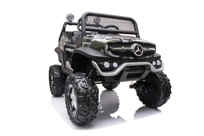 Dětské elektrické auto Unimog S v maskáčové barvě