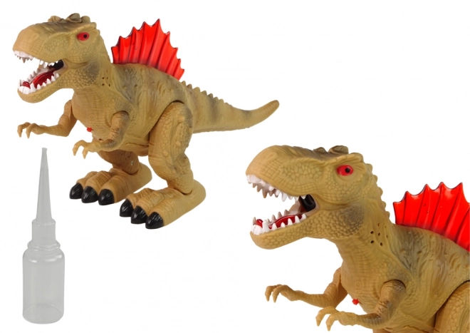 Interaktivní dinosaurus s vodní párou a světelnými efekty