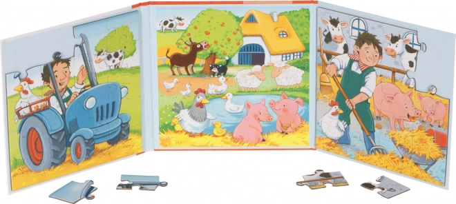 GOKI Magnetická puzzle kniha 2x20 dílků