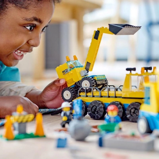 LEGO City 60391 Nákladní auta a jeřáb s demoliční koulí