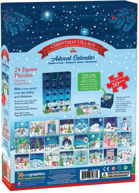 Eurographics puzzle adventní kalendář: Vánoční vesnice