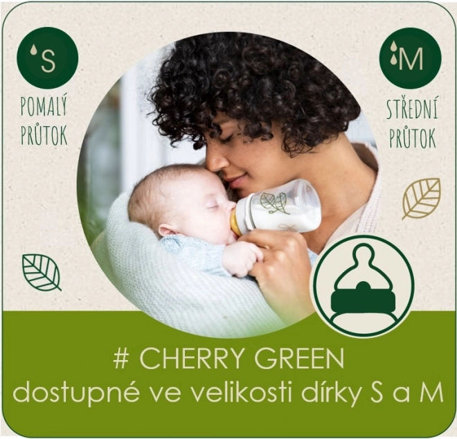 NIP CHERRY GREEN láhev PP,široká, kaučuk-M,260ml,kluk