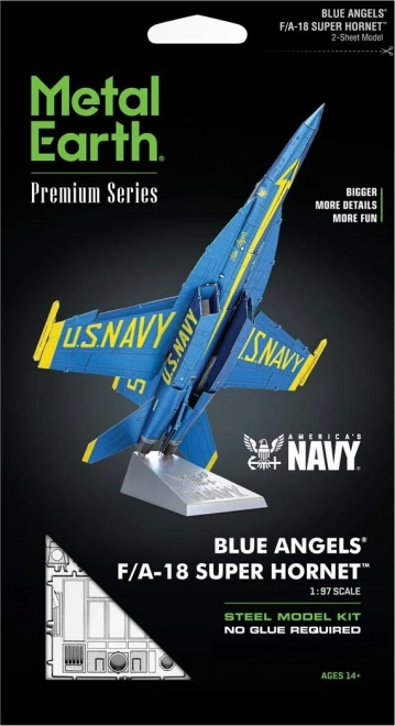 METAL EARTH 3D puzzle F,A-18 Super Hornet - Blue Angels (ICONX)