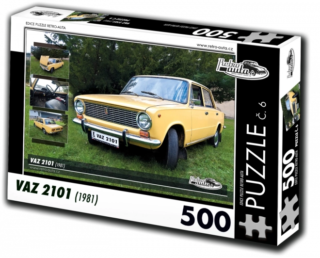 RETRO-AUTA Puzzle č. 6 VAZ 2101 (1981) 500 dílků