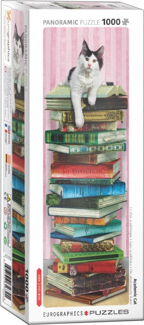 Vertikální puzzle Akademická kočka 1000 dílků