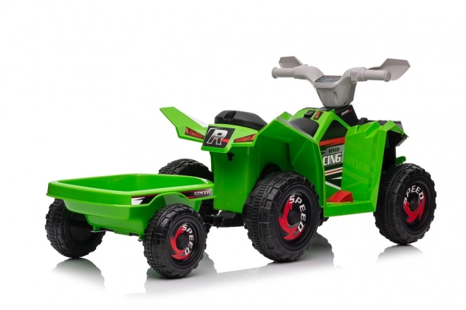 Zelená bateriová čtyřkolka XMX630T s přívěsem