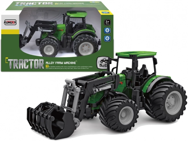 Traktor zelený 1:24 Farmářský krokodýl s gumovými koly