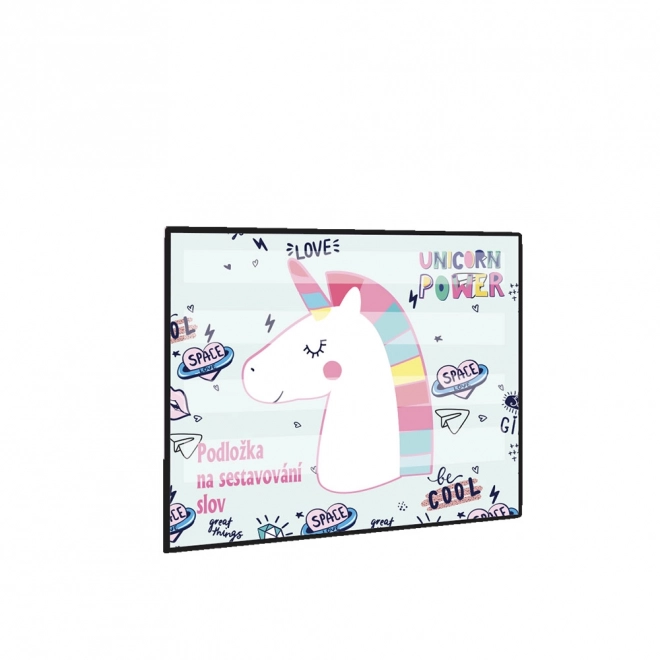 Podložka na sestavování slov Unicorn Iconic