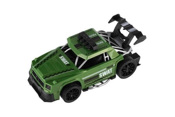Plastové závodní auto na setrvačník - 16 cm