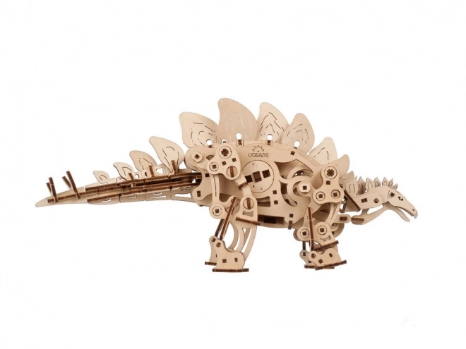 Dřevěné mechanické puzzle stegosaurus