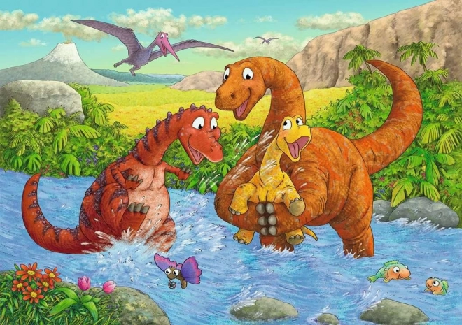 RAVENSBURGER Puzzle Hraví dinosauři 2x24 dílků