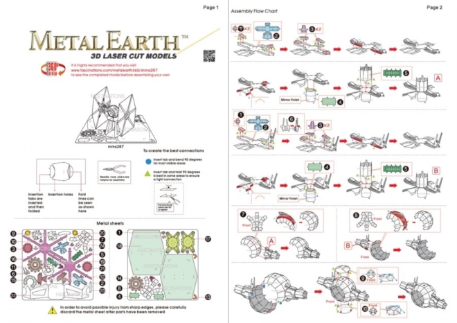 METAL EARTH 3D puzzle Star Wars: Special Forces Tie Fighter