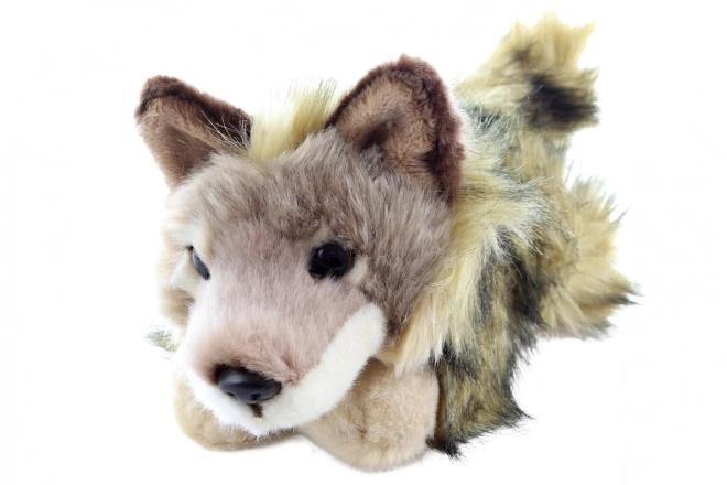 Plyš vlk ležící 25 cm ECO-FRIENDLY