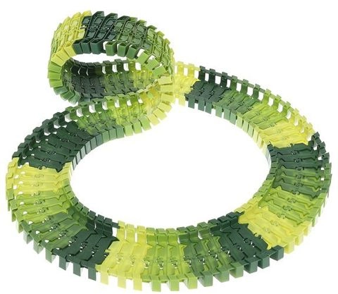 Flexibilní trať ve 4 odstínech zelené