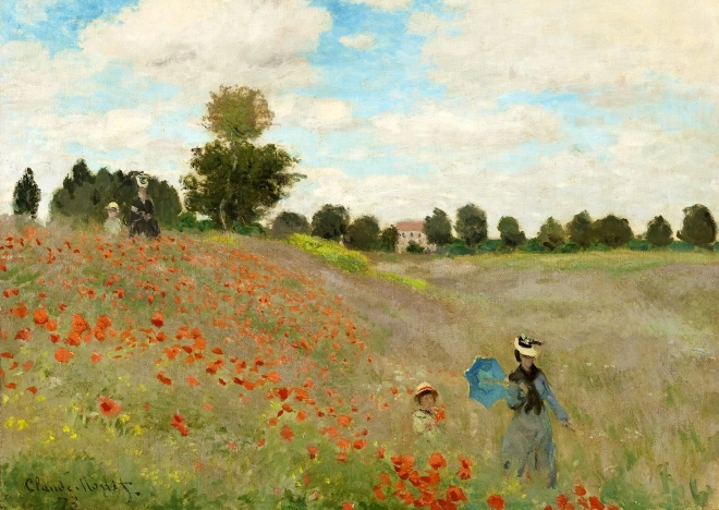 Puzzle Claude Monet: Makové pole 1000 dílků