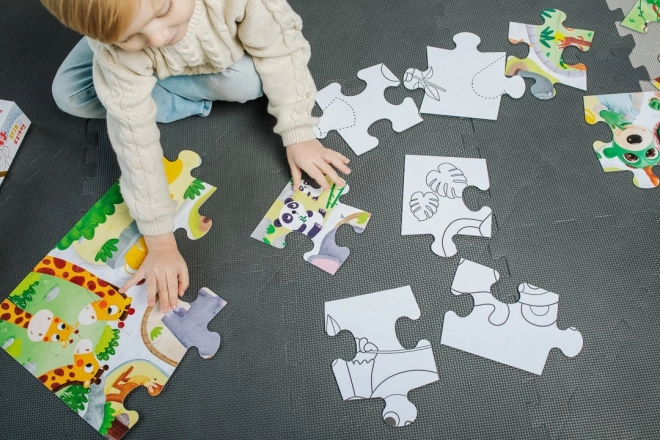 Obrovské puzzle 15 dílků Bobaski v ZOO