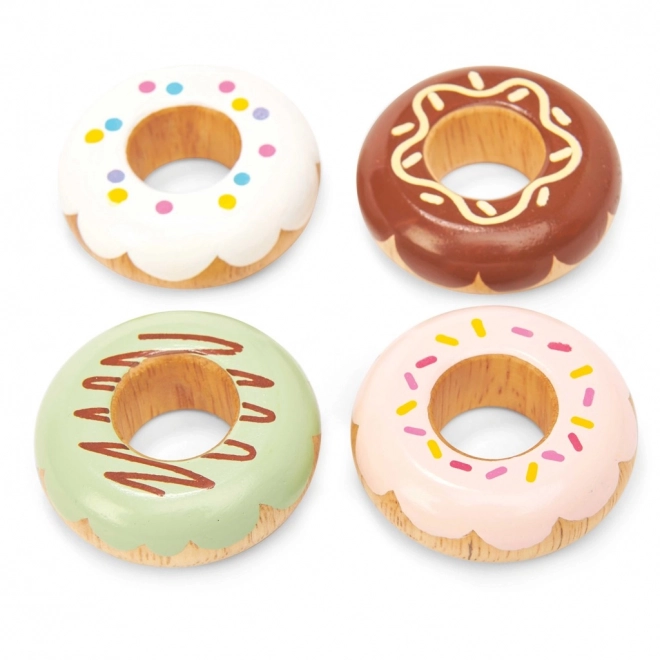 Sada dřevěných donutů