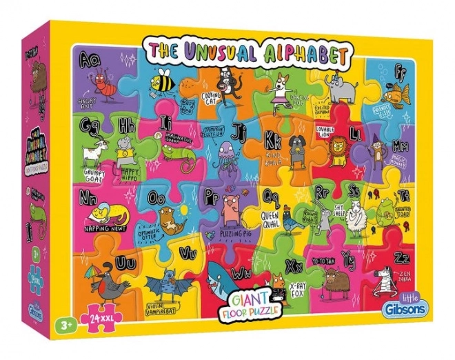 Gibsons velké podlahové puzzle netradiční abeceda pro děti