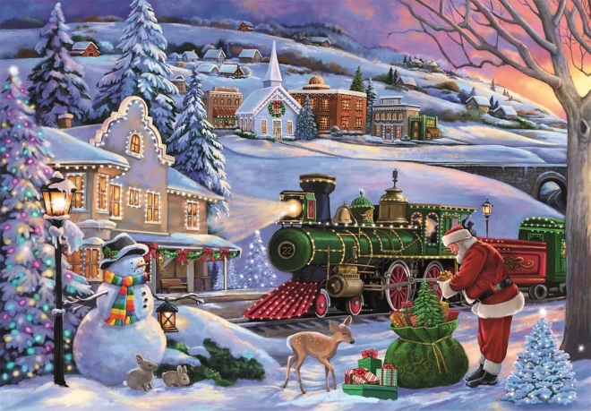 Vánoční puzzle Vánoční vlak 500 dílků