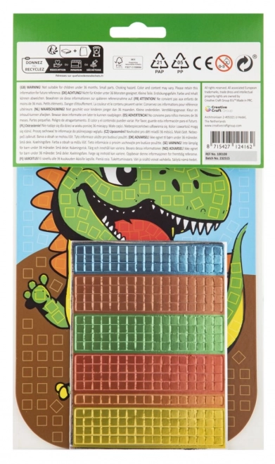 Metalická mozaiková sada Dinosaurus