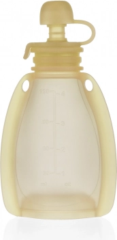 Silikonová plnitelná kapsička na dětskou stravu Transparent Yellow 120 ml