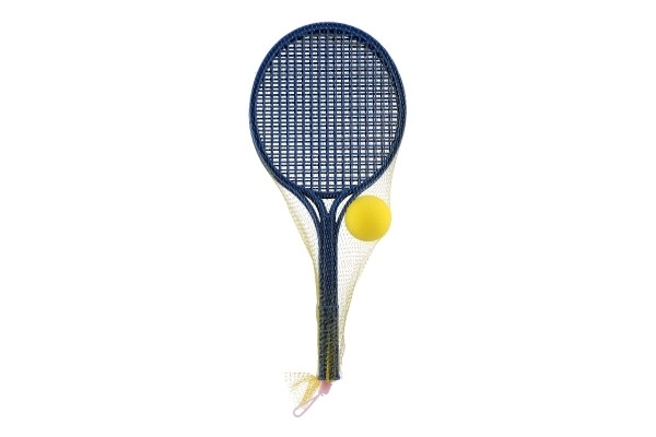 Soft tenis plast barevný+míček 53cm v síťce
