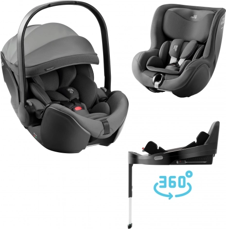 Autosedačkový set Britax Römer Baby-Safe Pro Style + Vario Base 5Z + Dualfix 5Z, mineral grey