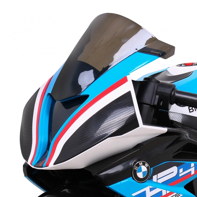Dětská bateriová motorka BMW HP4 Modrá + pomocná kolečka + pomalý start + EVA + MP3 LED