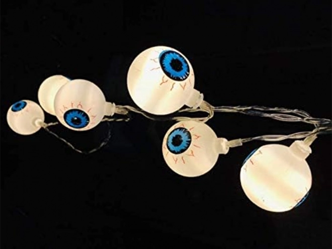LED girlanda s motivem očí na Halloween