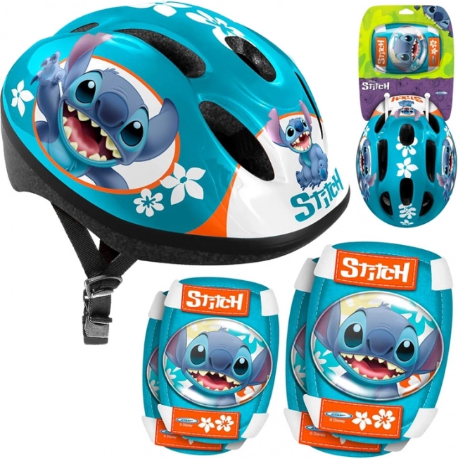 Zestaw ochranný s nastavitelnou helmou a chrániči Disney STITCH