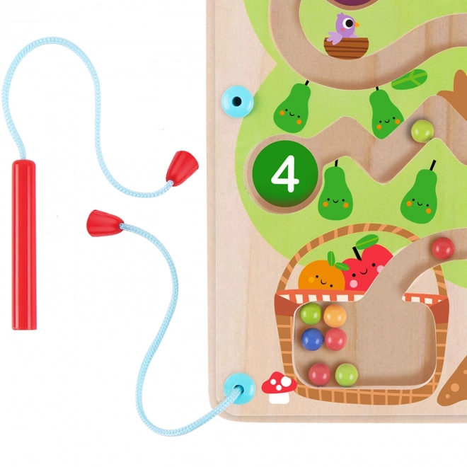 Tooky Toy magnetický labyrint s ovocným stromem